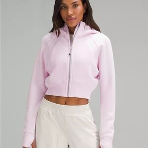 Lululemon Scuba Full-Zip Cropped Hoodie Meadowsweet Pink Size 2